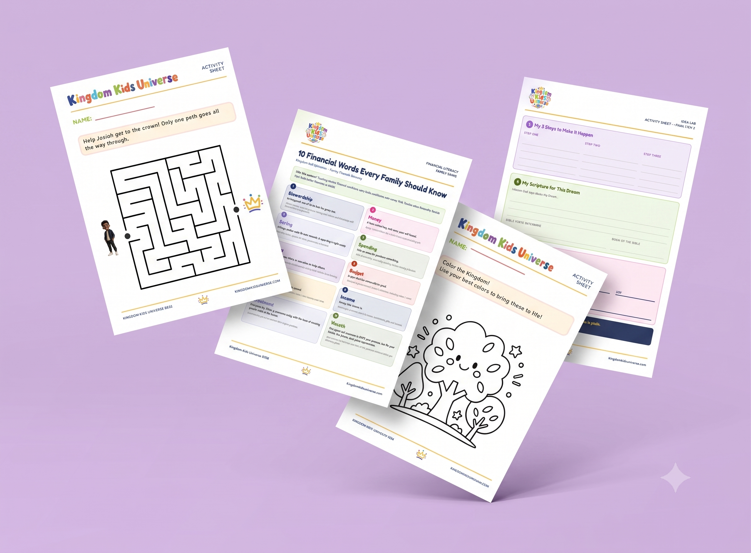Kingdom Kids Universe free activity sheets and resources
